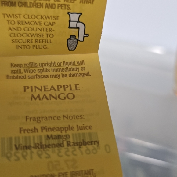 Bath & body works pineapple mango wallflower refills scents 2 new - Picture 2 of 2